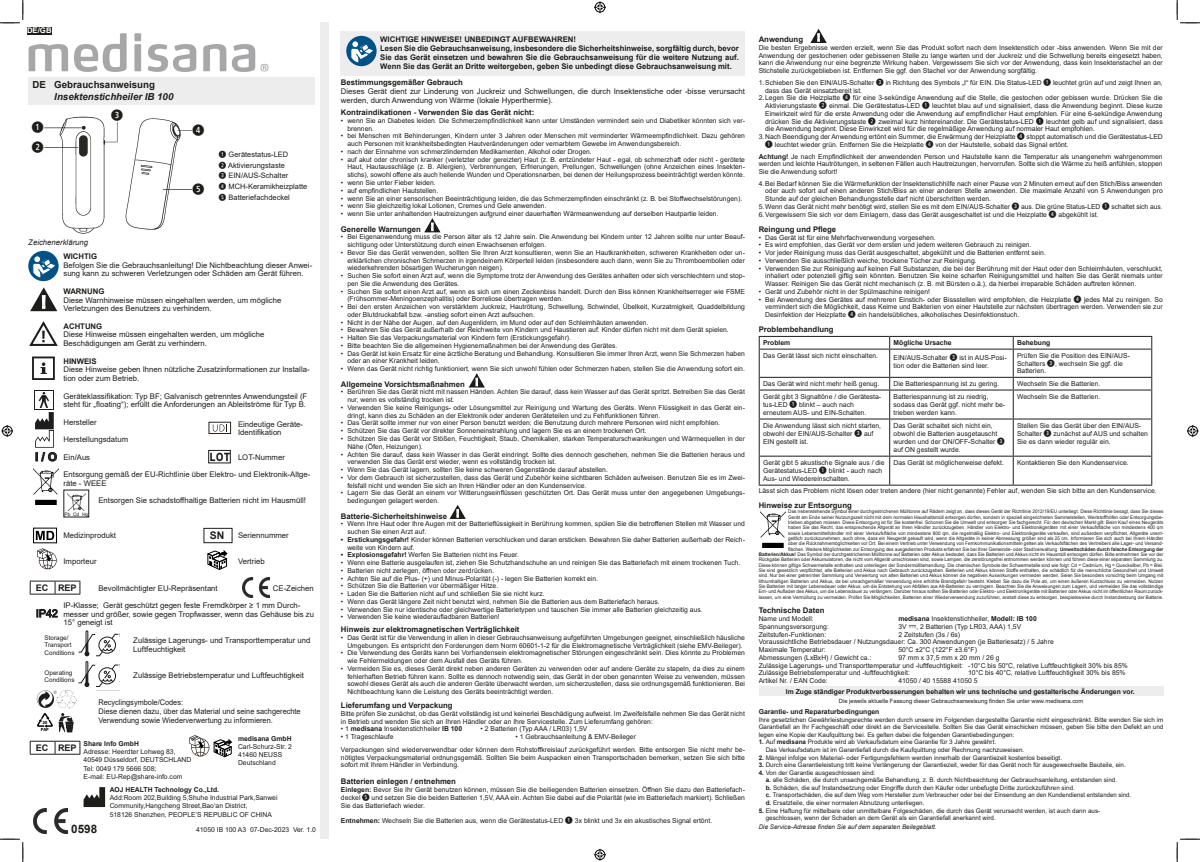 IB100 Insectenbeet Verzachter afbeelding van document #1, instructions