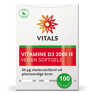 Vitals Vitamine D3 2000ie Softgels 100SG Vitals Vitamine D3 2000ie Softgels 100SG