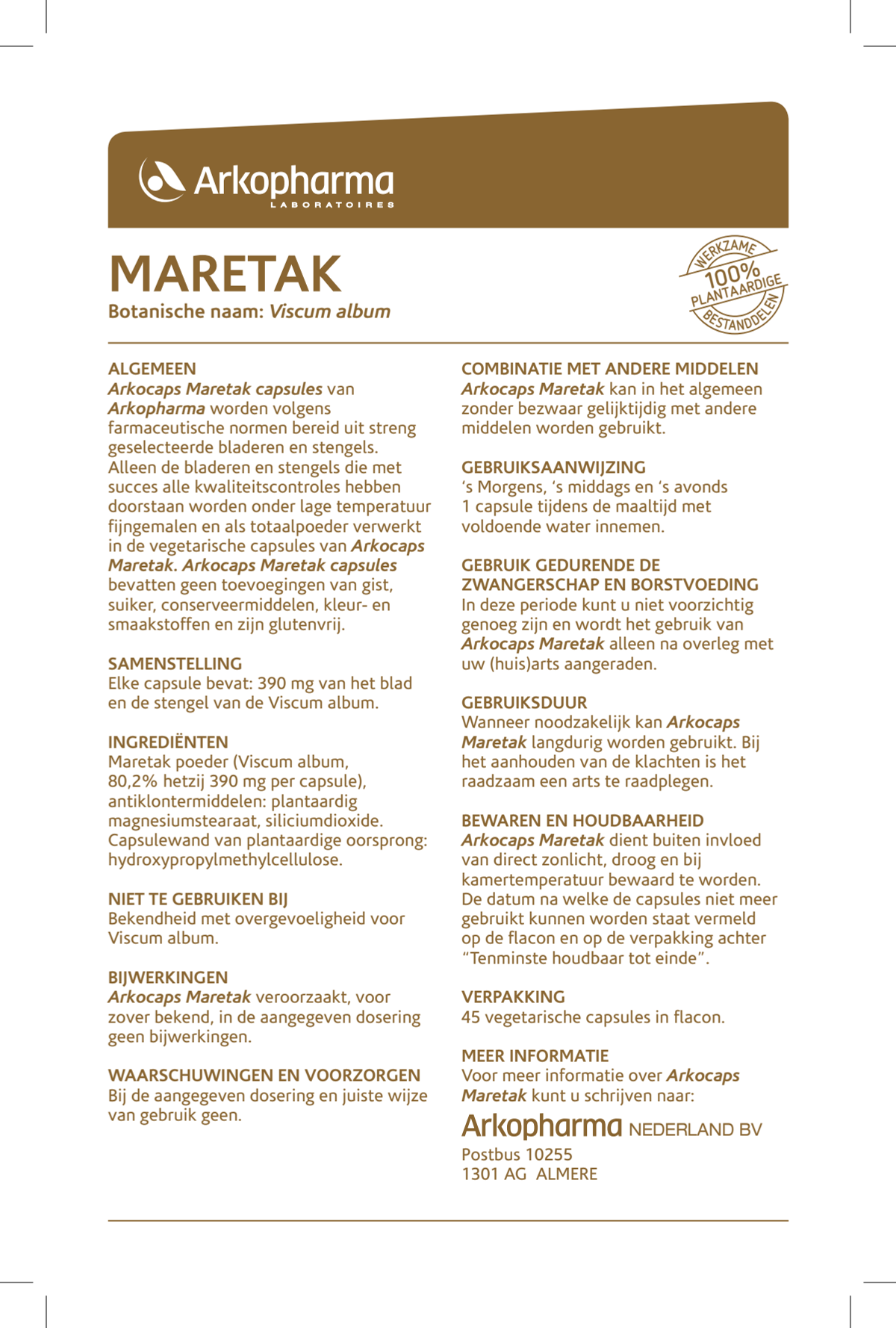 Maretak Capsules afbeelding van document #1, instructions
