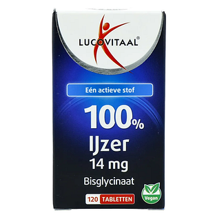 Lucovitaal 100% IJzer 14 mg Bisglycinaat Tabletten 120TB