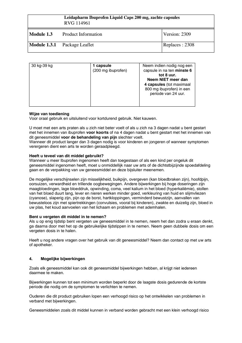 Ibuprofen 200mg Liquid Capsules afbeelding van document #7, leaflet
