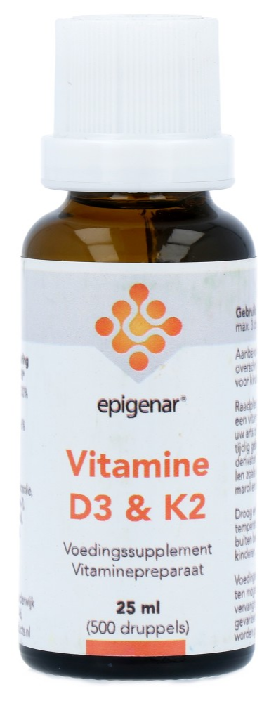 Epigenar Support Vitamine D3 en K2 Druppels 25ml afbeelding