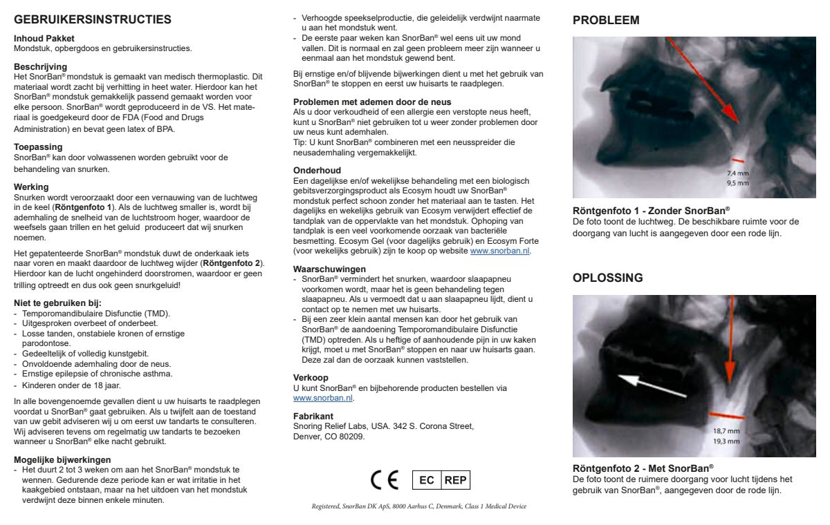 Anti-Snurk Beugel afbeelding van document #2, instructions