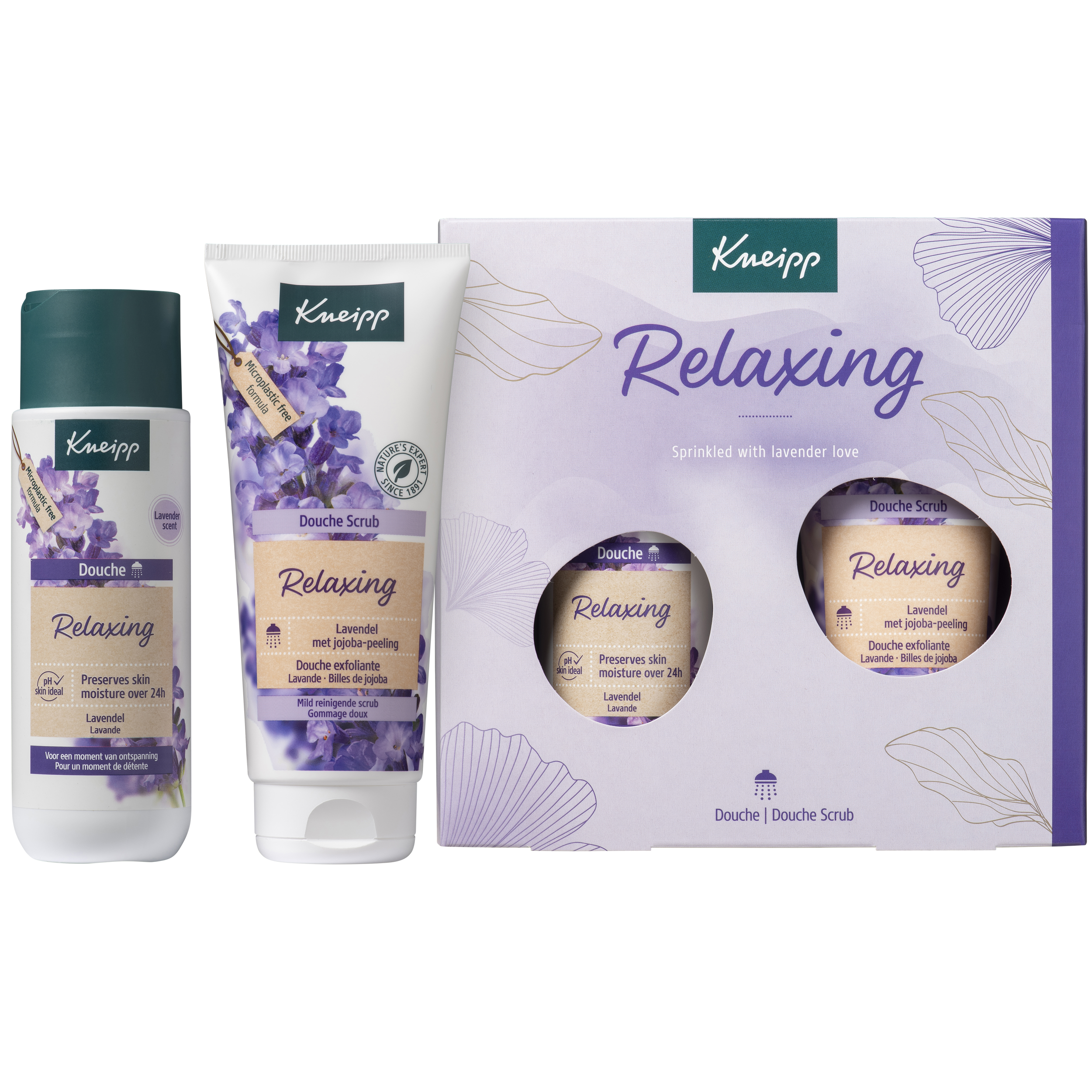 Kneipp Relaxing Douche & Douche Scrub Geschenkset