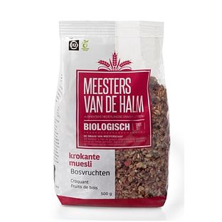 De Halm Krokante Muesli Bosvruchten Biologisch 500GR De Halm Krokante Muesli Bosvruchten Biologisch 500GR
