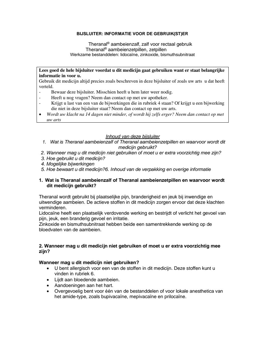 Aambeienzalf afbeelding van document #1, leaflet