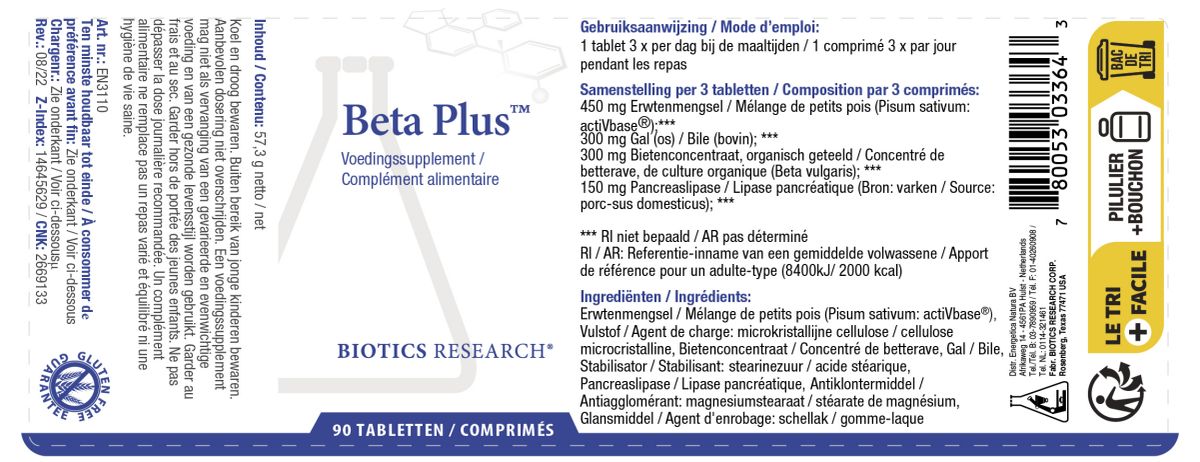 Beta Plus Tabletten afbeelding van document #1, label