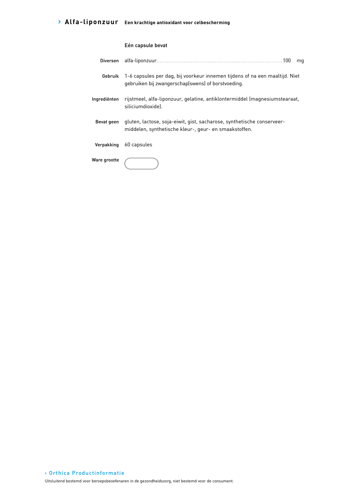 Alfa-Liponzuur Capsules afbeelding van document #1, research