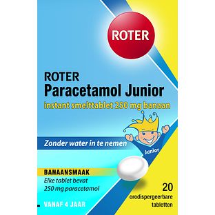 Roter Paracetamol Junior Smelt Tabletten 20ST Roter Paracetamol Junior Smelt Tabletten 20ST