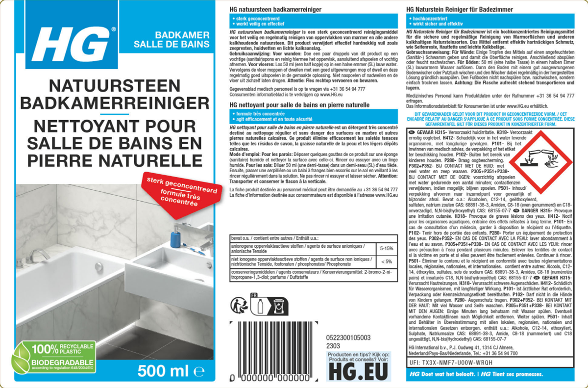 Natuursteen Badkamerreiniger afbeelding van document #1, label