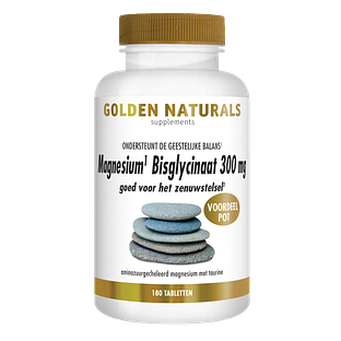 Golden Naturals Magnesium Bisglycinaat  300mg Tabletten 180TB
