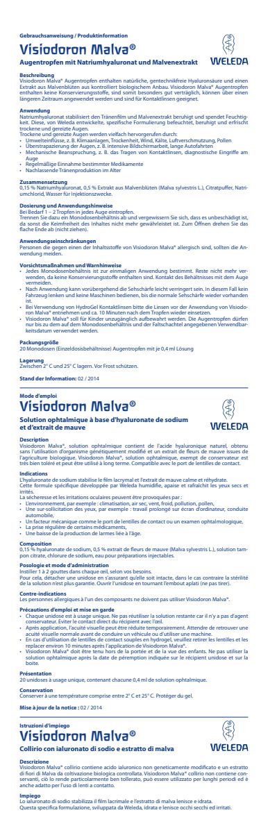 Visiodoron Malva Oogdruppels Ampullen afbeelding van document #1, instructions