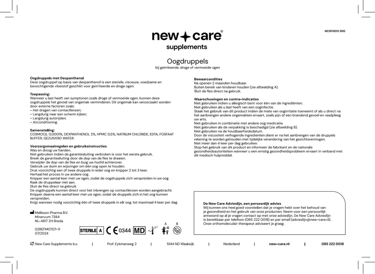 Oog Druppels Flesje afbeelding van document #1, instructions