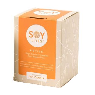 Soylites Soycandle Entice - Ginger, Cinnamon, Grapefruit, Sweet Orange & Pepper 220ML