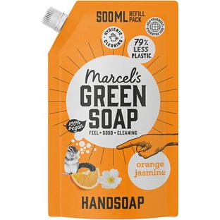 Marcels Green Soap Handzeep Sinaasappel & Jasmijn Navulling 500ML