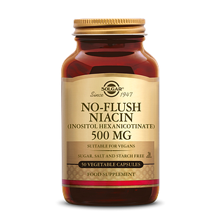 Solgar No-Flush Niacine 500 mg Capsules 50VCP