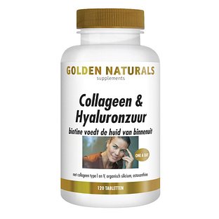 Golden Naturals Collageen & Hyaluronzuur Tabletten 120TB
