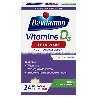 Davitamon Vitamine D3 - 1 per week - 100% Plantaardig 24VCP
