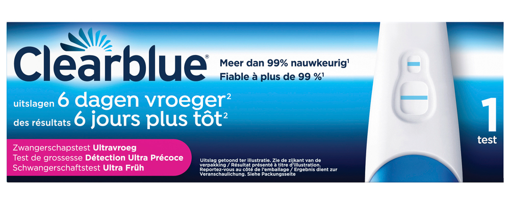 Clearblue Zwangerschapstest Ultravroeg afbeelding