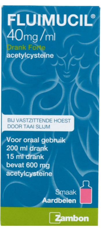 Fluimucil 40mg (4%) Drank Forte afbeelding