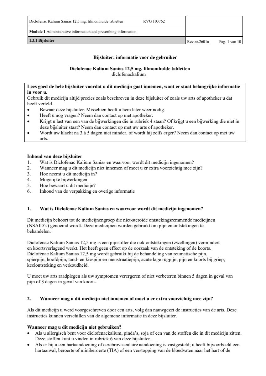 Diclofenac Kalium 12.5mg afbeelding van document #1, leaflet