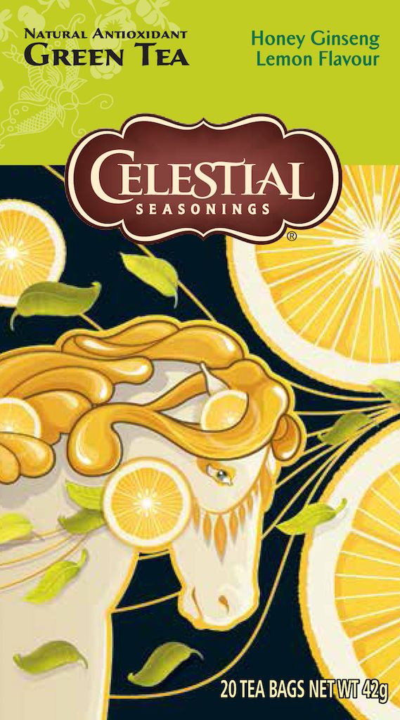 Celestial Seasonings Honey Lemon Ginsenggreen Tea 20ST