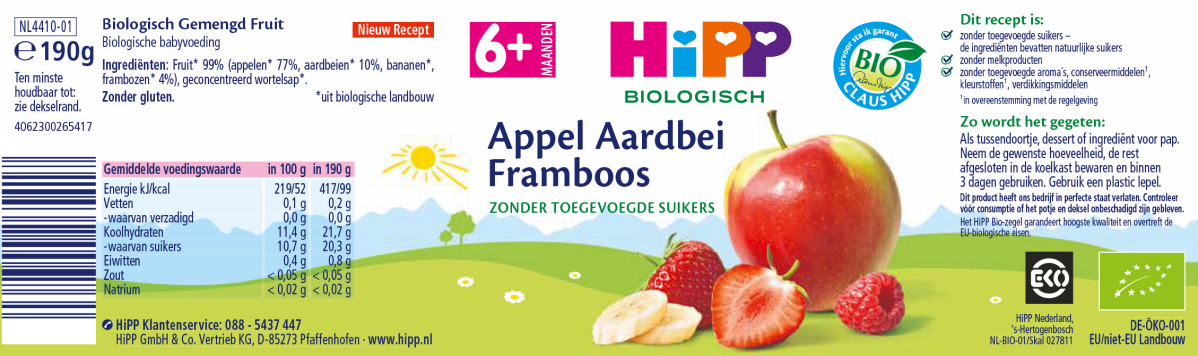 6M+ Appel Aardbei Framboos afbeelding van document #1, label