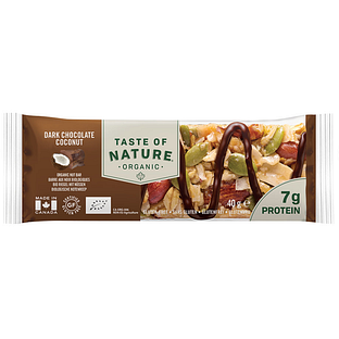 Taste of Nature Dark Chocolate Coconut Reep 40GR