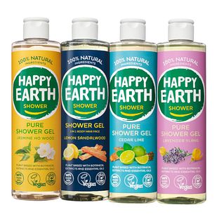 Happy Earth Natural Shower Gel Combi Pack 4 Stuks