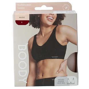 Boody Padded Shaper Crop Bra Nude S 1ST