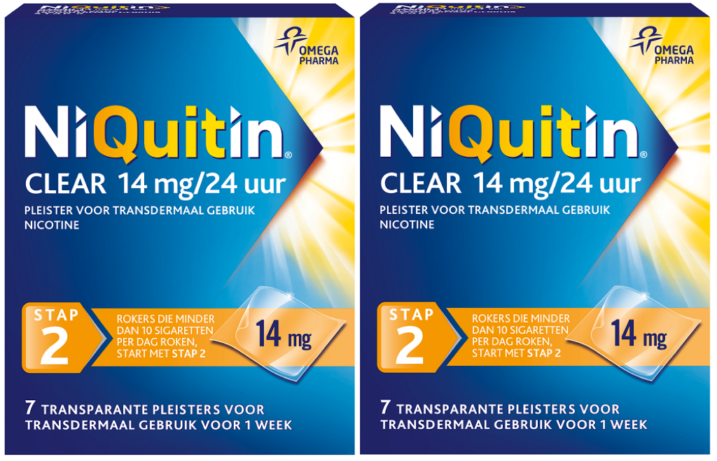 NiQuitin Clear Pleister Twee Weken Behandeling afbeelding 1