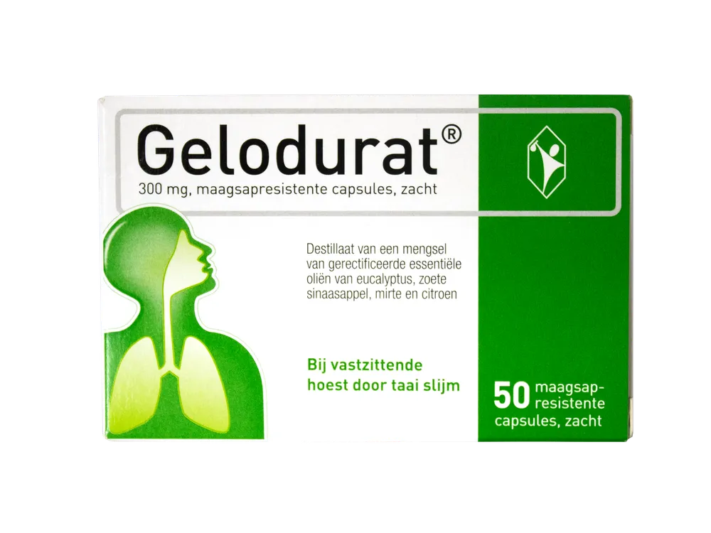 Gelodurat Myrtol 300mg Capsules afbeelding