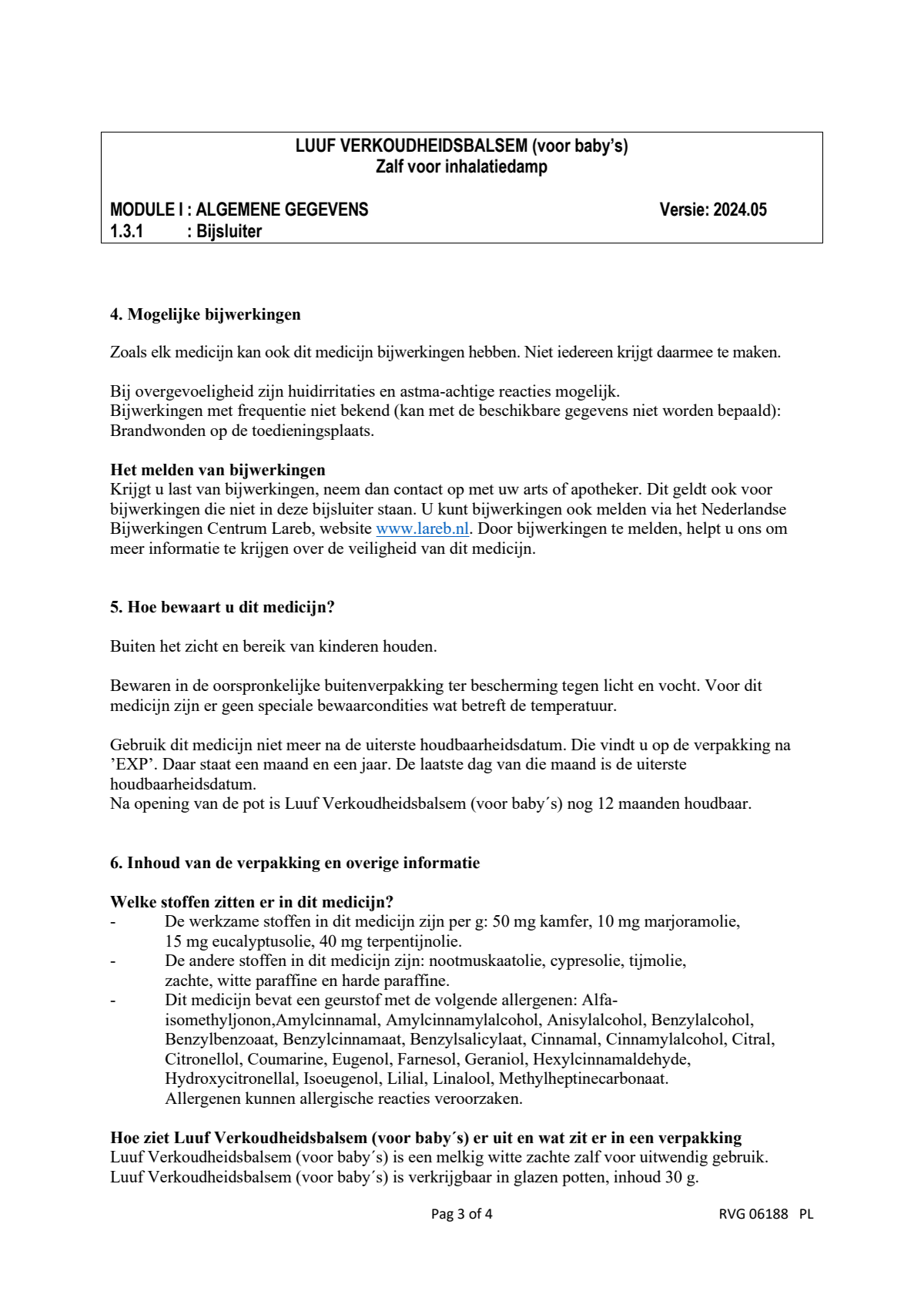Verkoudheids Balsem Baby Oranje afbeelding van document #3, leaflet