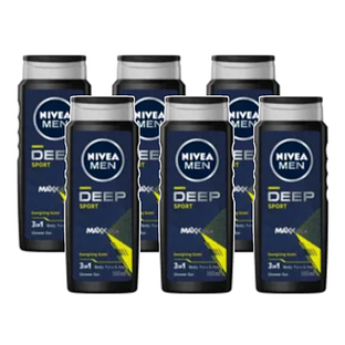 Nivea Men Deep Sport Douchegel Voordeelverpakking 6x500ML