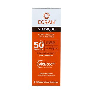 Ecran Sunnique Gezicht & Decolleté Zonnebrandcrème SPF50 50ML Ecran Sunnique Gezicht & Decolleté Zonnebrandcrème SPF50 50ML