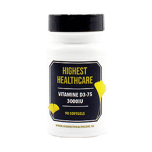 Highest Healthcare Vitamine D3-75 3000IU Softgels 90CP