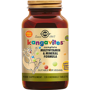 Solgar Kangavites™ Tropical Punch Multivitamine kauwtabletten voor Kinderen 120KTB
