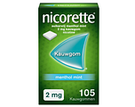 Nicorette Suikervrij Kauwgom Menthol Mint 2mg 105ST Nicorette Suikervrij Kauwgom Menthol Mint 2mg 105ST