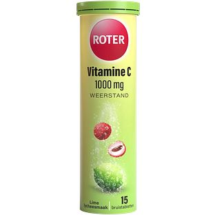 Roter Vitamine C 1000mg Weerstand Lime Lychee Bruistabletten 15ST