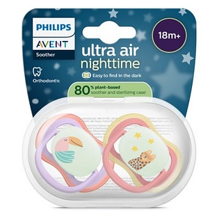 Avent Ultra Air Fopspeen Nacht Toekan 18M+ 2ST