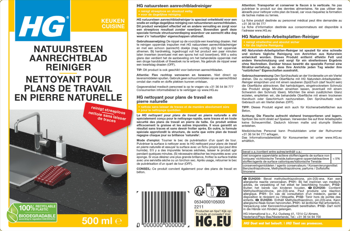 Keuken Natuurstenen Aanrechtbladreiniger afbeelding van document #1, label