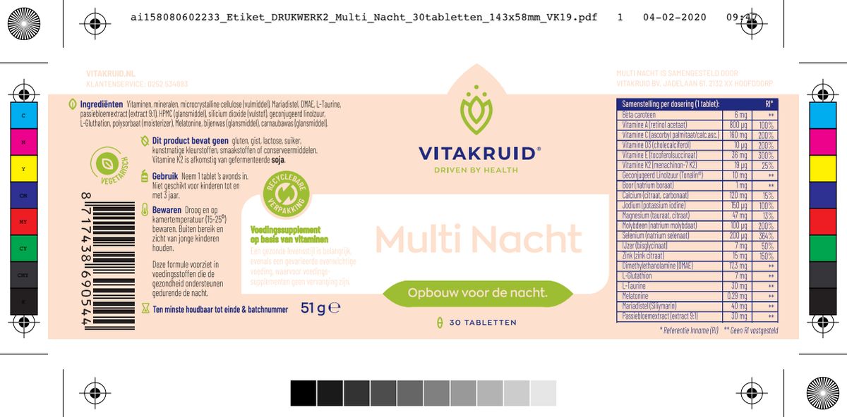 Multi Dag & Nacht HD 100% Vegan 2 x 30 afbeelding van document #1, label