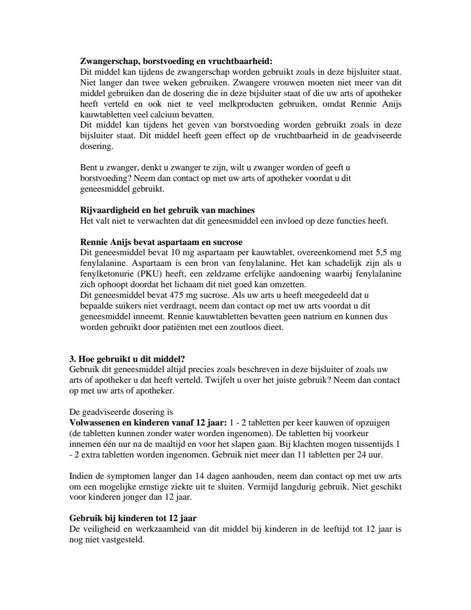 Anijs kauwtabletten bij brandend maagzuur afbeelding van document #3, leaflet