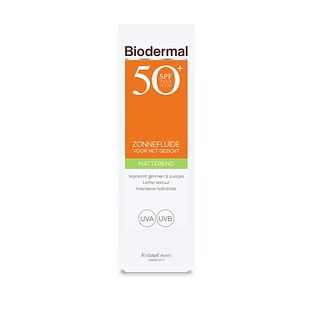 Biodermal Zonnefluïde Gezicht - Matterend SPF50+ 40ML