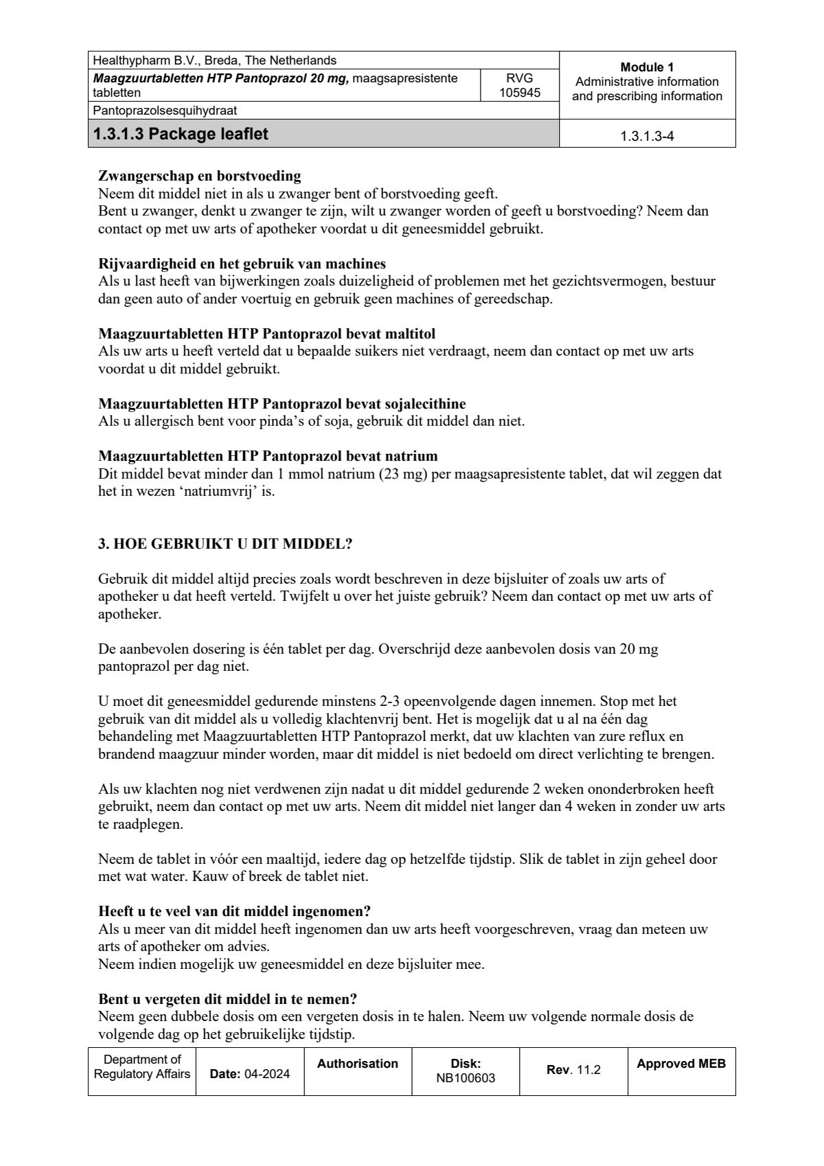Maagzuurremmer Pantoprazol 20mg Tabletten afbeelding van document #4, leaflet