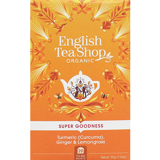 English Tea Shop Curcuma, Ginger & Lemongrass Thee 20ZK English Tea Shop Curcuma, Ginger & Lemongrass Thee 20ZK