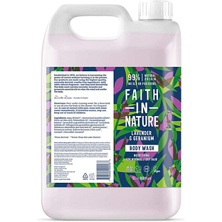 Faith in Nature Lavender & Geranium Bodywash Navulverpakking 5LT