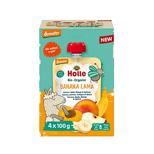 Holle Knijpfruit Banana Lama Multipack Bio 4ST