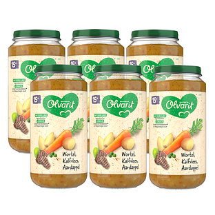 Olvarit 15m+ Wortel Kalfsvlees Aardappel 250GR Olvarit 15m+ Wortel Kalfsvlees Aardappel 250GR