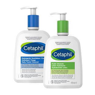Cetaphil Daily Facial Cleanser + Moisturizing Lotion 470ML Combi 2ST